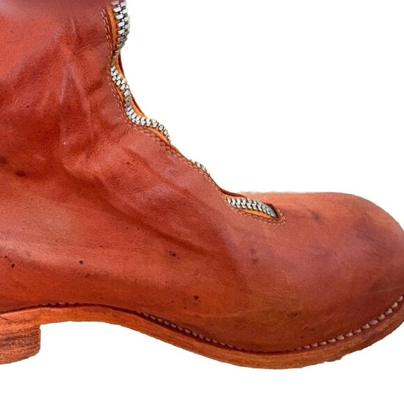 Guidi Front Zip PL2 Burnt Orange Mid Calf Boots - Picture 10 of 16
